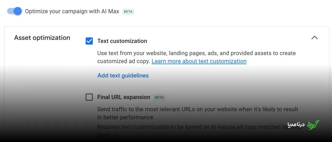Google Ads AI Max - Asset optimization